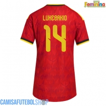 Camisa de time de futebol Bélgica Dodi Lukebakio #14 Replicas 1º Equipamento Feminina Mundo 2026 Manga Curta